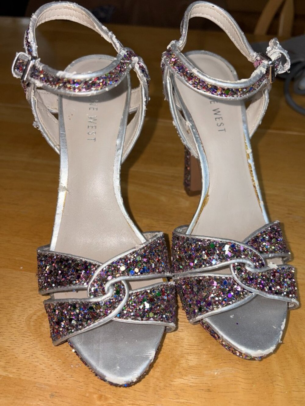 Nine West Glittery Heels Size 5